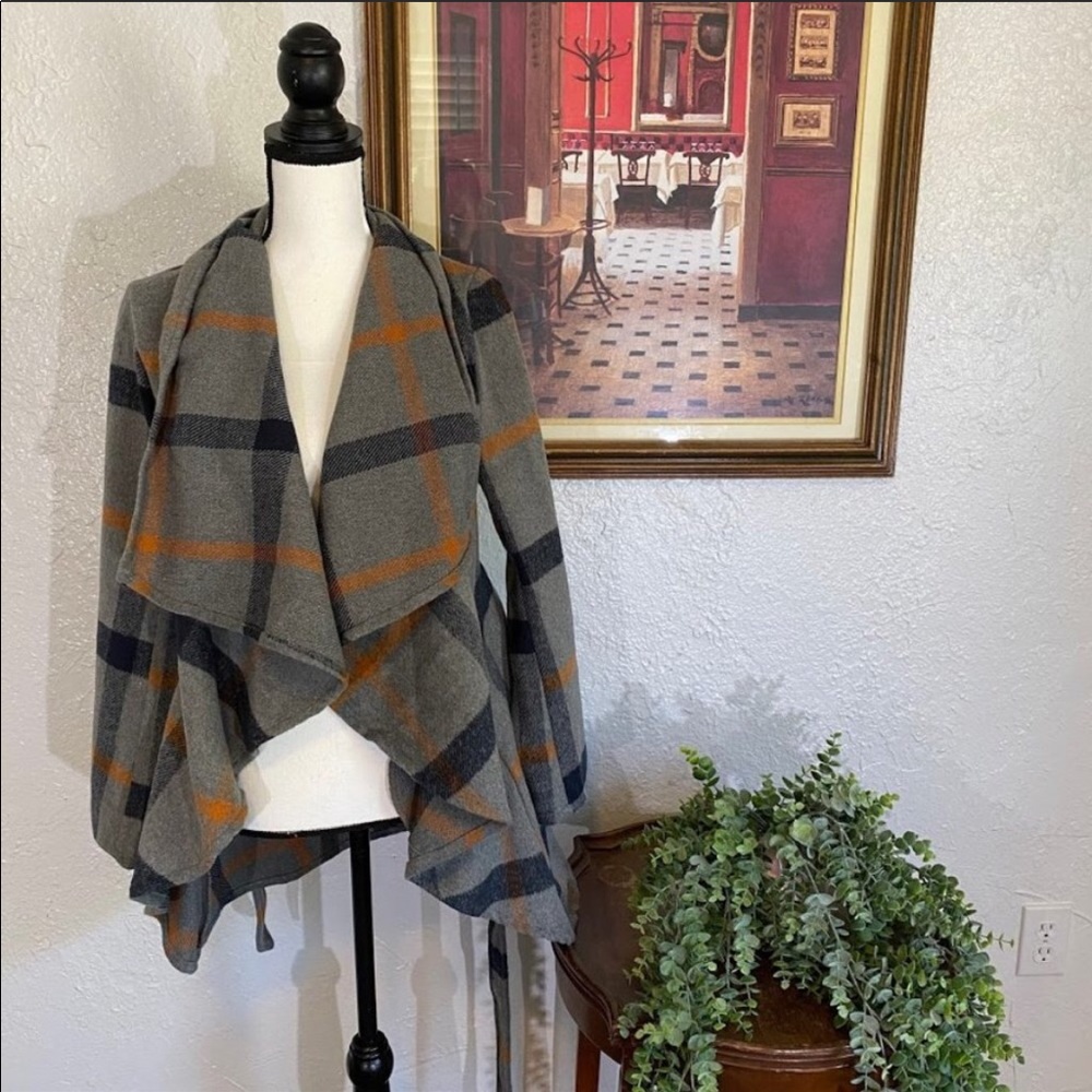 Favlux ~ Grey Plaid Jacket ~ Size S - Picture 3 of 7